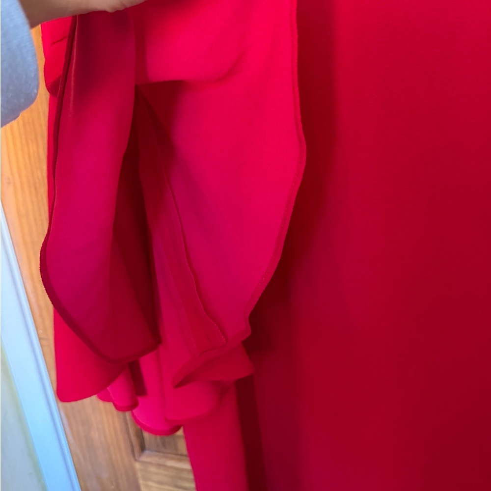 Maggy London Vibrant Red Long Sleeve Dress - Picture 3 of 7
